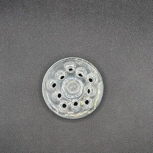 Clear Circular Glass Decorative Flower Frog Piece